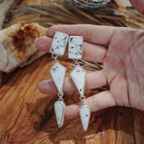 Drip Earrings in White Buffalo