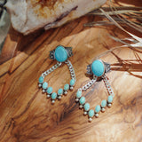 Stud Earrings in Campitos & Hubei Turquoise