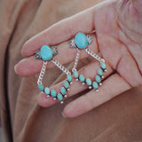 Stud Earrings in Campitos & Hubei Turquoise