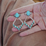 Stud Earrings in Campitos & Hubei Turquoise