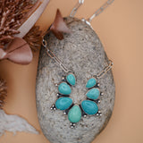 Statement Necklace in Kingman Turquoise