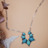 Statement Necklace in Kingman Turquoise