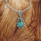 Statement Pendant in Kingman Turquoise