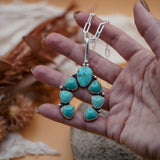 Statement Pendant in Kingman and Sonoran Mountain Turquoise