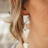 Drip Earrings in White Buffalo