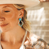 Stud Earrings in Campitos & Hubei Turquoise