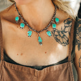 Charm Necklace in No. 8 Turquoise