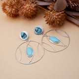 Earrings in Egyptian Turquoise