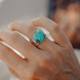 Turquoise Heart Ring in Tyrone Turquoise (Size 8.75)