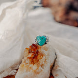 Turquoise Heart Ring in Tyrone Turquoise (Size 6.5)