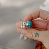 Turquoise Heart Ring in Tyrone Turquoise (Size 6.5)