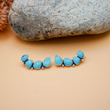 Ear Crawlers in Egyptian & Kingman Turquoise