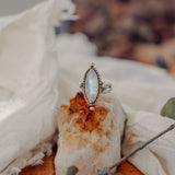 Rainbow Moonstone Ring (Size 8.75)