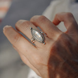 Rainbow Moonstone Ring (Size 8.75)