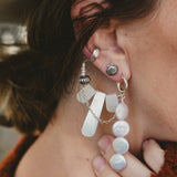 Mother of Pearl Earrings and Ear Cuff