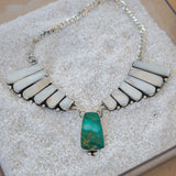 Necklace in Kingman Turquoise and Mother of Pearl