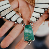 Necklace in Kingman Turquoise and Mother of Pearl