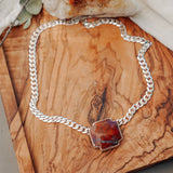 Positive Vibes Choker in Red Jasper