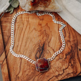 Positive Vibes Choker in Red Jasper