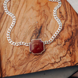 Positive Vibes Choker in Red Jasper