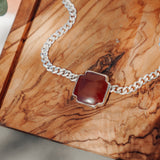 Positive Vibes Choker in Red Jasper