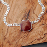 Positive Vibes Choker in Red Jasper