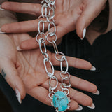 Statement Pendant in Kingman Turquoise