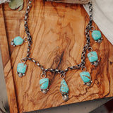 Charm Necklace in No. 8 Turquoise