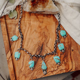 Charm Necklace in No. 8 Turquoise