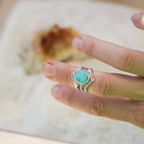 Wild Heart Stacker Ring in Sonoran Mtn Turquoise (Size 5.5)