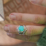 Wild Heart Stacker Ring in Sonoran Mtn Turquoise (Size 5.5)