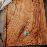 Dainty Lariat in Egyptian Turquoise