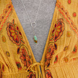 Dainty Lariat in Royston Turquoise