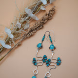 Sonoran Desert Snake Earrings in Egyptian & Kingman Turquoise