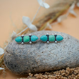 Ear Crawlers in Kingman Turquoise and Variscite