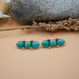 Ear Crawlers in Kingman Turquoise and Variscite