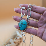 Statement Pendant in Kingman Turquoise