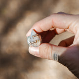 Wide-band Traveler Ring in Scenic Agate with Gold-Fill Prongs (Size 6.25)