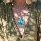 Statement Pendant in Campitos Turquoise