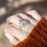 Scenic Agate Ring with Gold-Fill Prongs (Size 8)