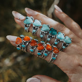 The Turquoise Lover's Ring in Spiny Oyster & Morenci Turquoise (Size 10)