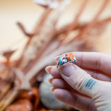 The Turquoise Lover's Ring in Spiny Oyster & Morenci Turquoise (Size 7)