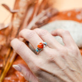 The Turquoise Lover's Ring in Spiny Oyster & Morenci Turquoise (Size 10)