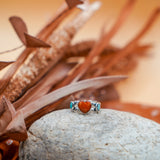 The Turquoise Lover's Ring in Spiny Oyster & Morenci Turquoise (Size 9)