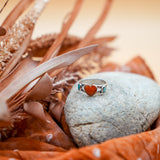 The Turquoise Lover's Ring in Spiny Oyster & Morenci Turquoise (Size 9)