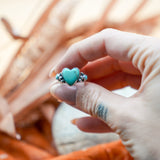 The Turquoise Lover's Ring in Campitos & Carico Lake Turquoise (Size 6.5)