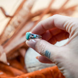 The Turquoise Lover's Ring in Campitos & Carico Lake Turquoise (Size 6.5)