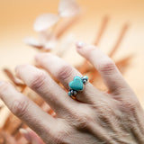 The Turquoise Lover's Ring in Campitos & Carico Lake Turquoise (Size 6.5)