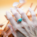 The Turquoise Lover's Ring in Campitos & Carico Lake Turquoise (Size 9)