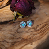 Turquoise Petal Studs